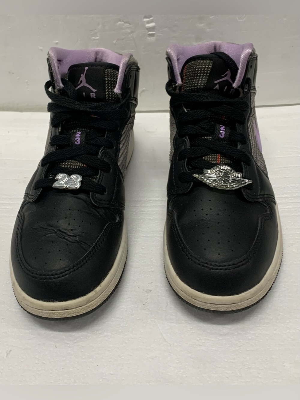 Jordan Women’s Black & Lavender Mid-Top Sneakers